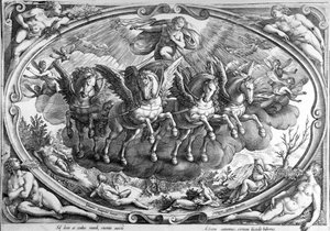 Las Cuatro Estaciones, grabado por Philip Galle, c.1580